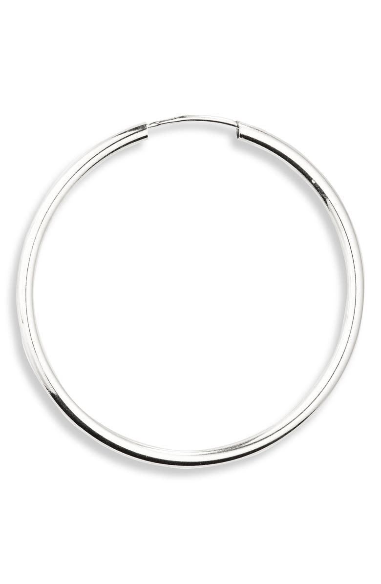 Bony Levy Essentials 14K Gold Thin Hoop Earrings, Alternate, color, White Gold