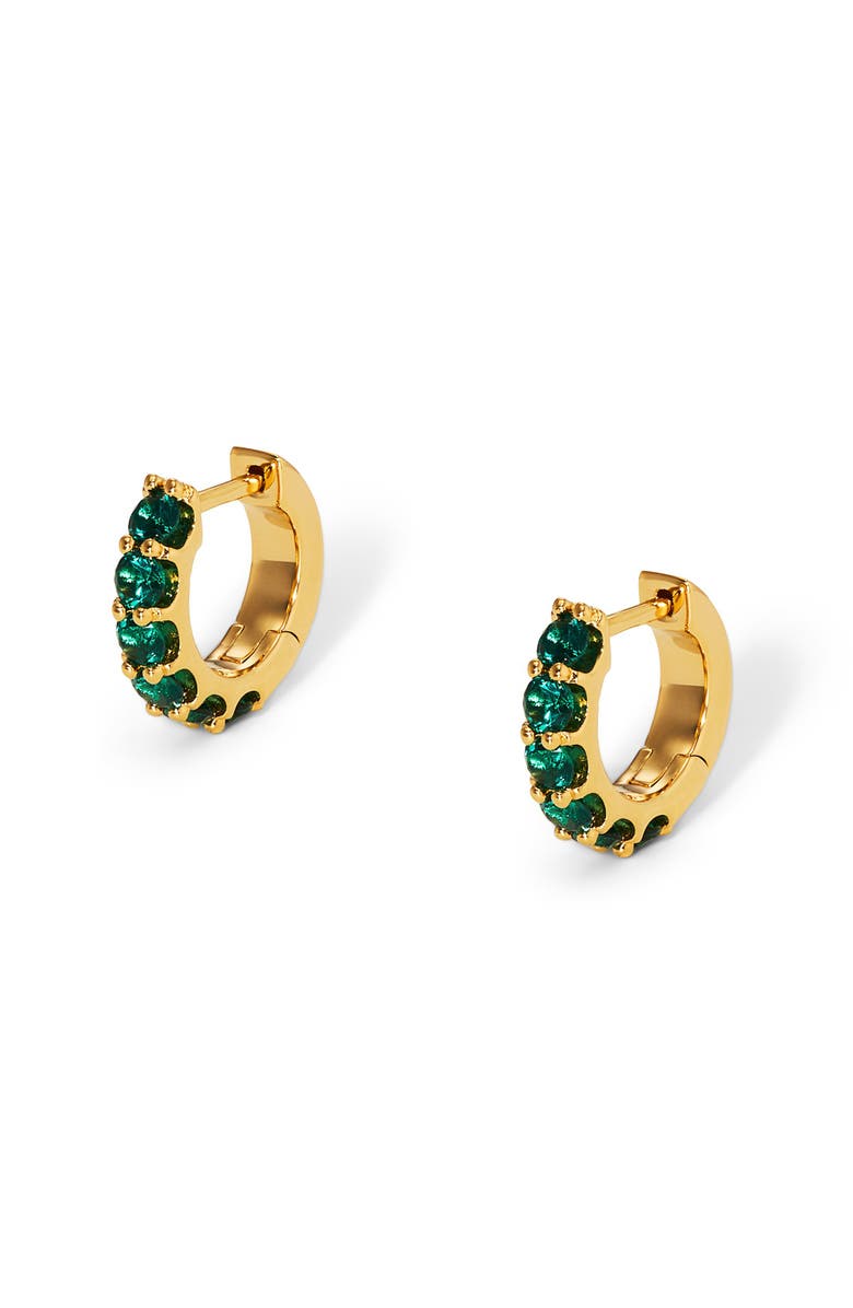 Nadri Cubic Zirconia Huggie Hoop Earrings, Main, color,