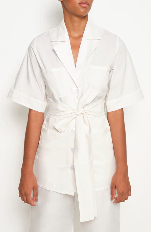 The Lulo Project Harbor Stretch Cotton Tunic Top In Crudo