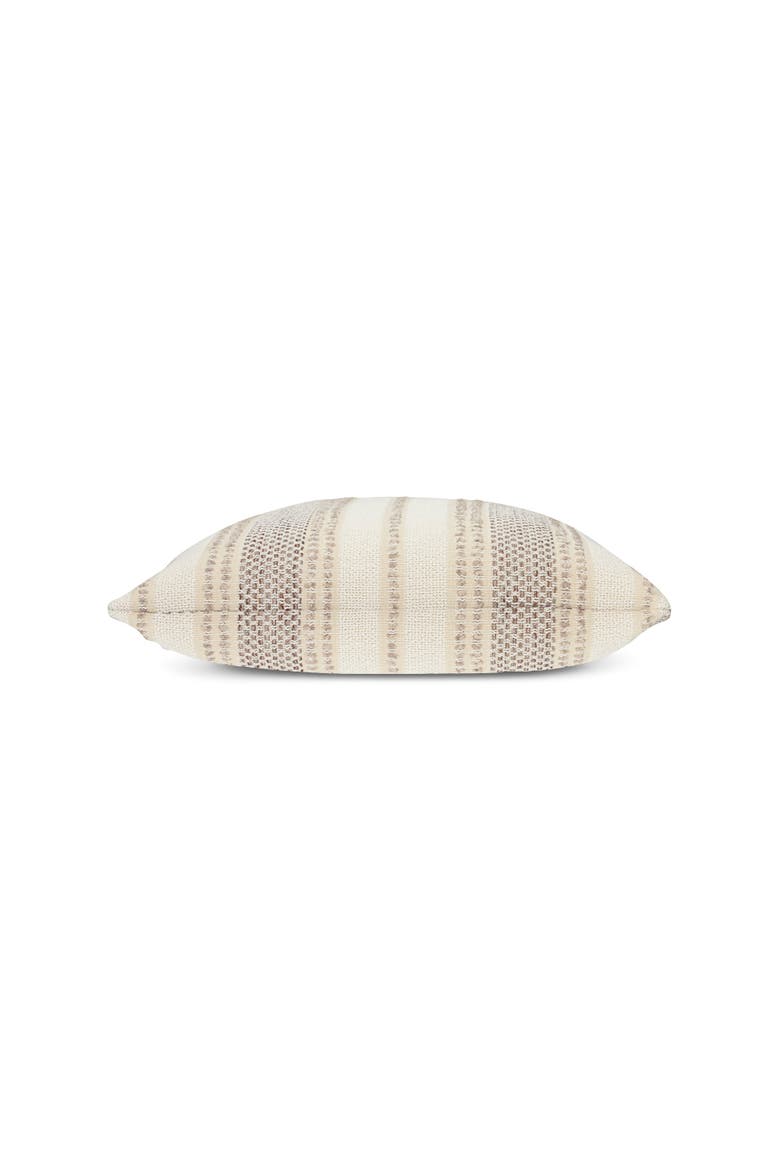 Axis Textural Stripe Indoor & Outdoor Woven Accent Pillow & Insert, Alternate, color, Travertine
