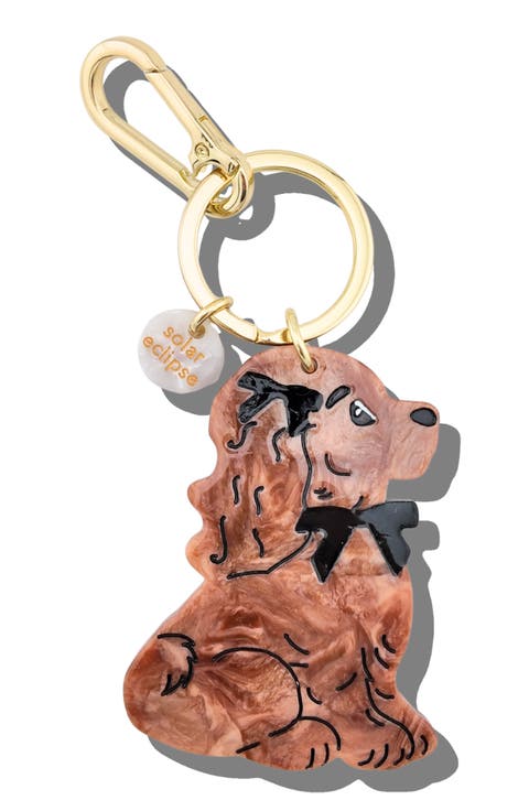 Hand Painted Puppy Key Chain Bag Charm