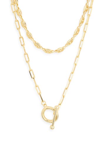 Nordstrom Rack Mariner Link Layered Necklace In Gold