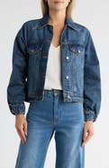 Simkhai Amie Zip Sleeve Denim Trucker Jacket