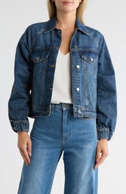 Simkhai Amie Zip Sleeve Denim Trucker Jacket