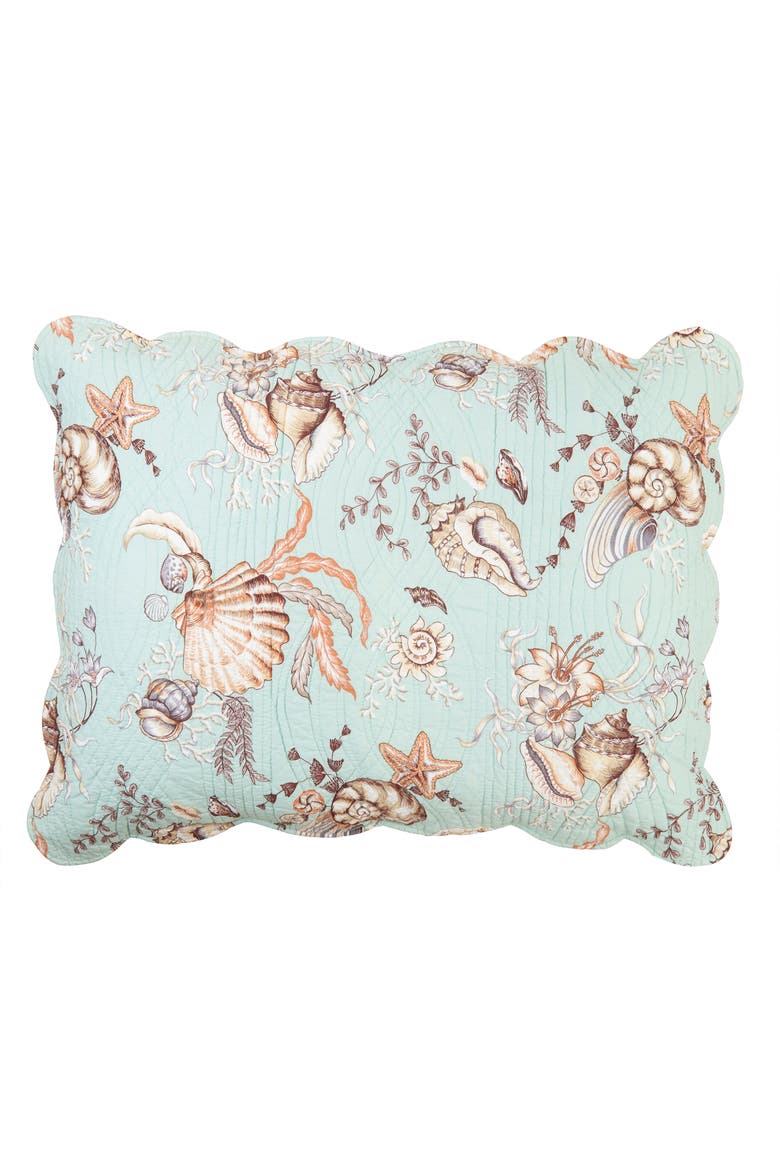 20" x 26" Under The Sea Cotton Standard Sham - Machine Washable, Main, color, Blue