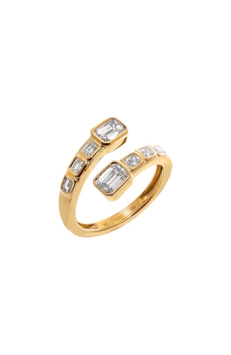 BY ADINA EDEN Lab Grown Diamond Multi Emerald Wrap Ring 14K, Main, color, 14K Gold