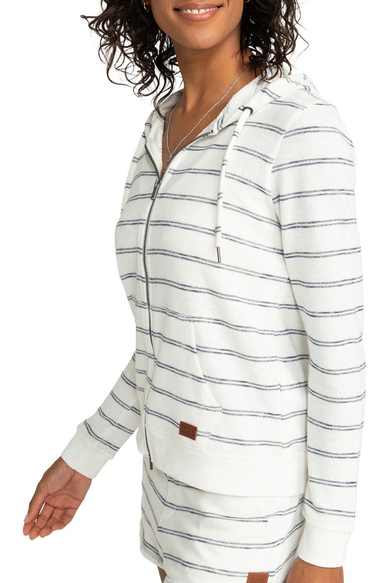 Perfect Wave Stripe Hoodie, Alternate, color, SNOW WHITE