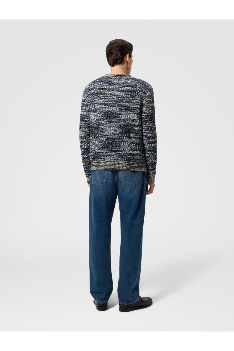 Wool And Viscose Pullover With 3d Texture, Alternate, color, Multicoloured