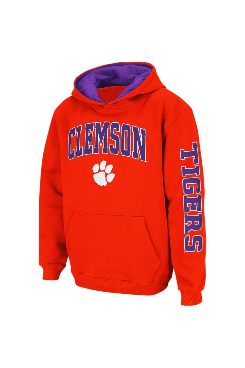 Youth Colosseum Orange Clemson Tigers 2-Hit Team Pullover Hoodie, Alternate, color, Orange