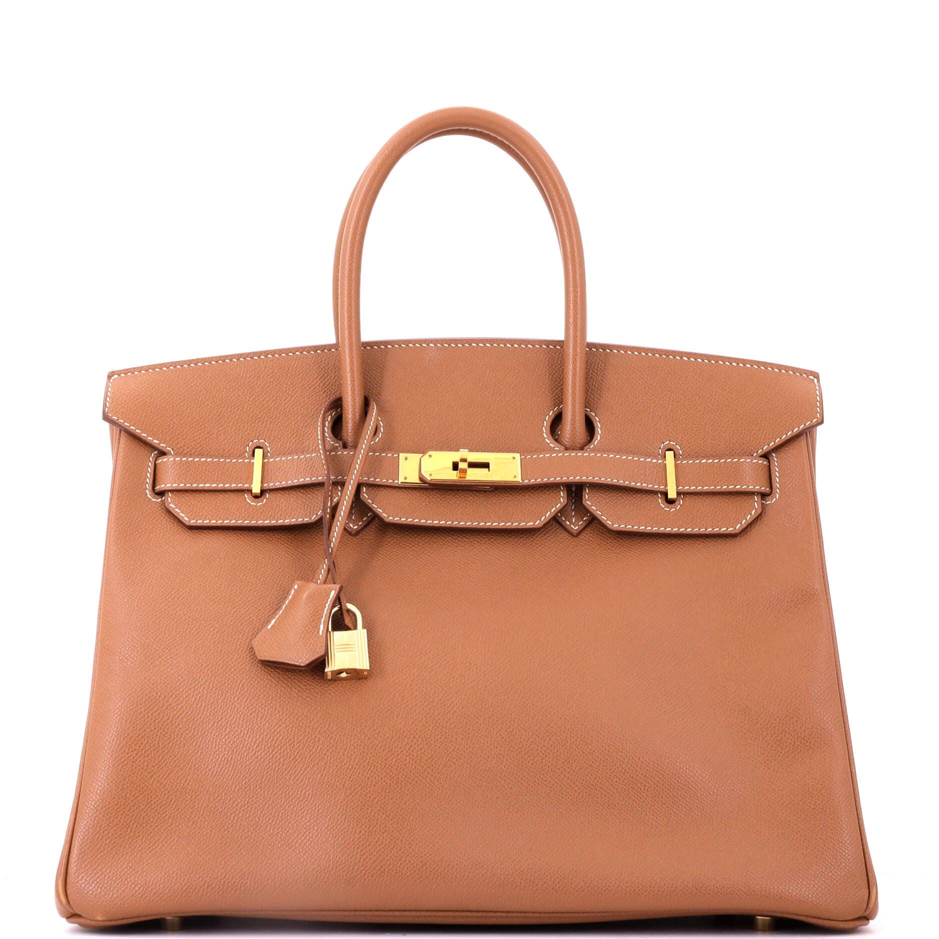 Birkin Handbag Brown Courchevel with Gold Hardware 35, Main, color, Metallic Gold