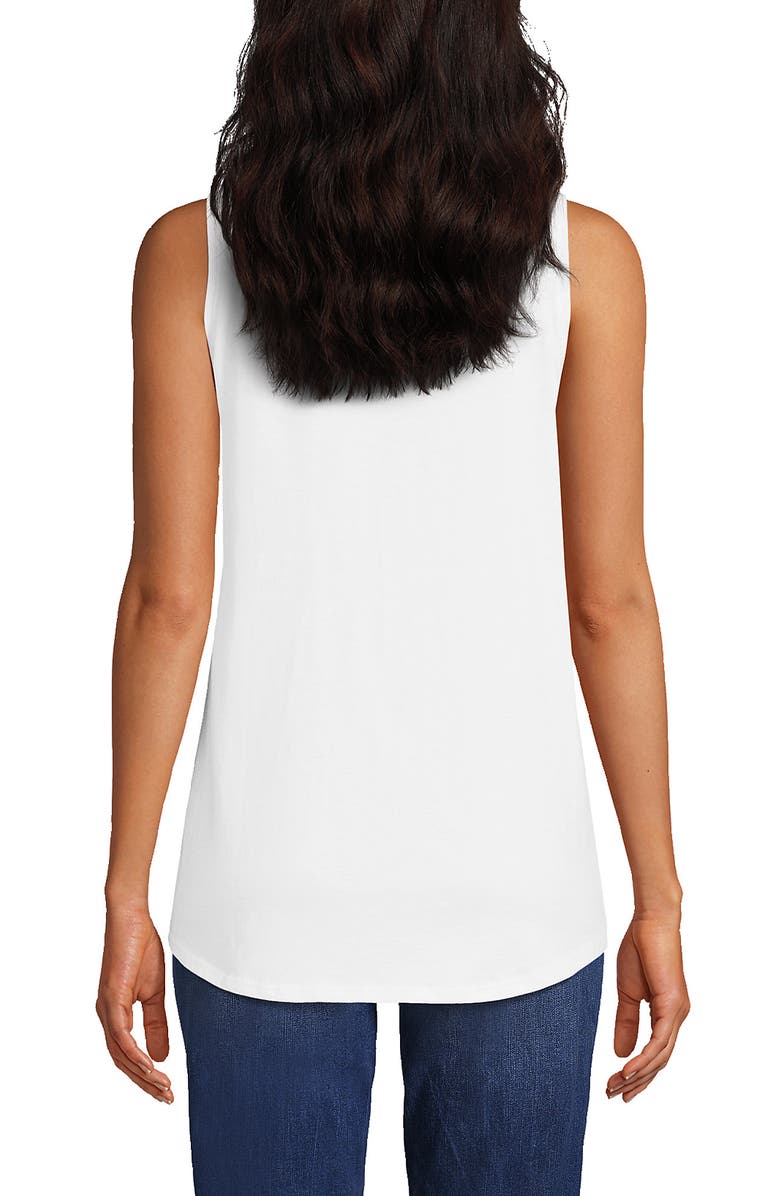Lands' End Supima Cotton Tunic Tank Top, Alternate, color, White