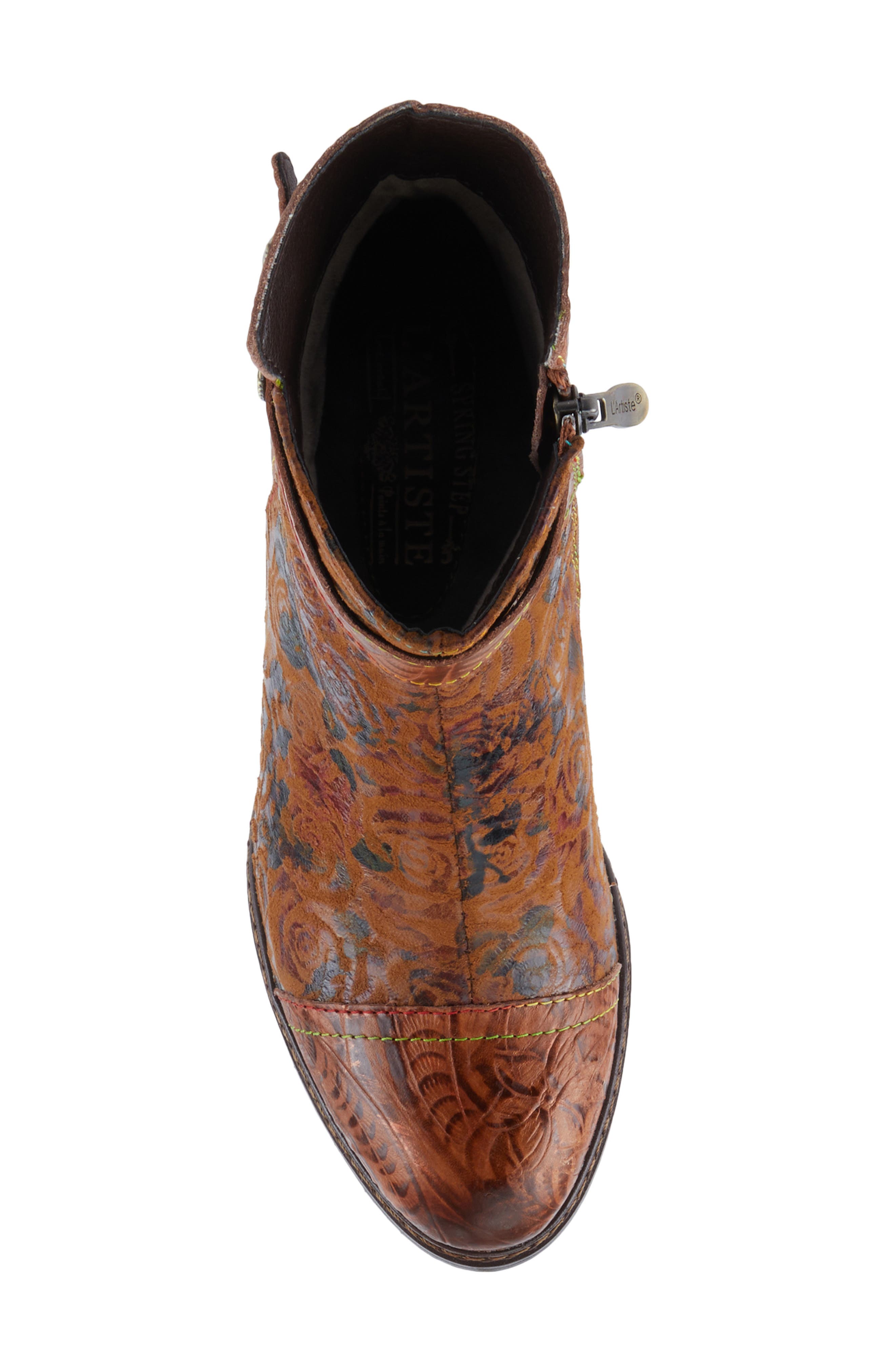 L'Artiste by Spring Step Antilles Flower Embossed, Alternate, color, Camel