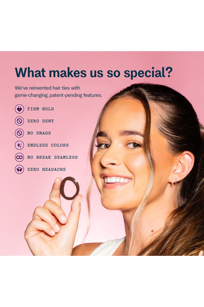 Extra Fine Hair Bands, Alternate, color, Dark Brown