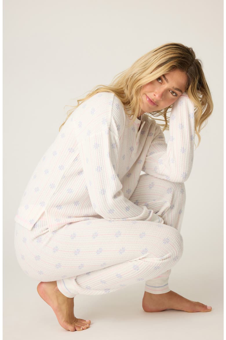 Brushed Thermal Knit Pajamas, Alternate, color, IVORY