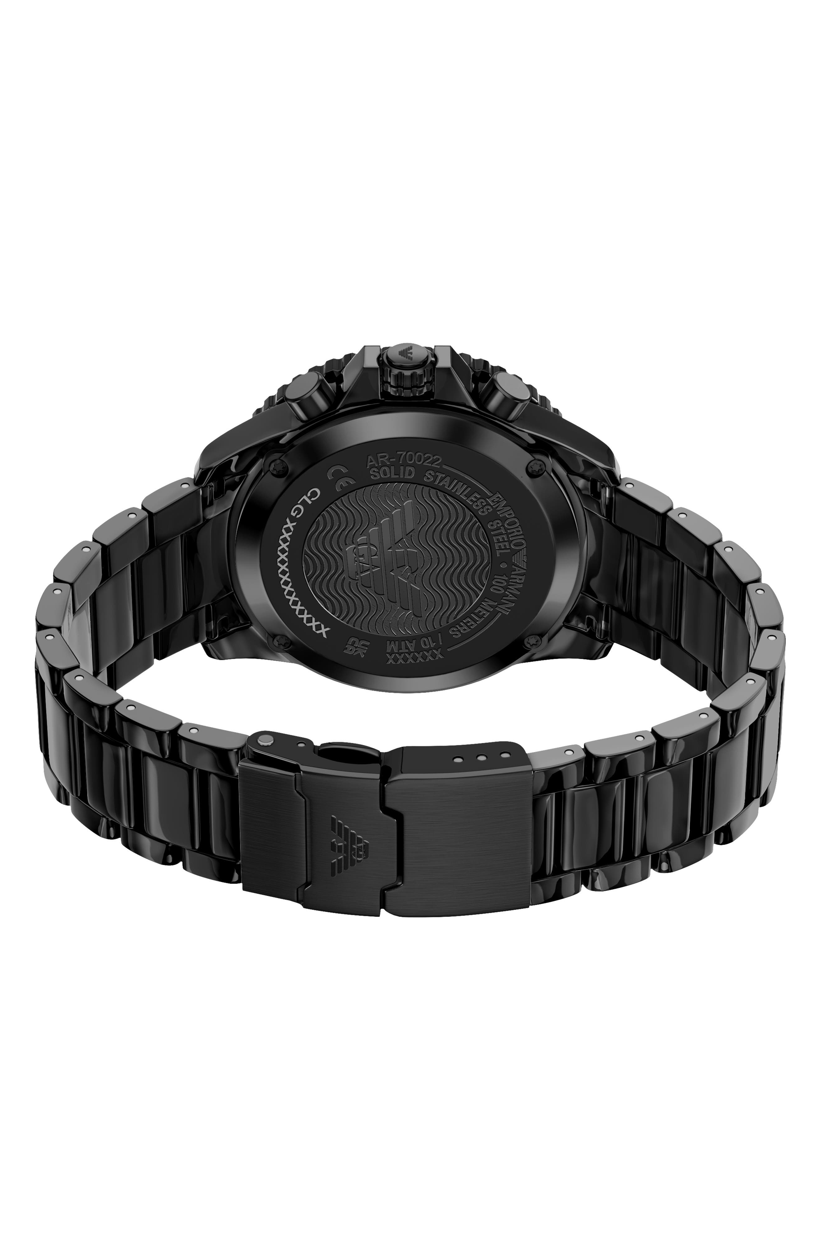 Emporio Armani World Explorer Solar Chronograph Ceramic Watch (Men ...