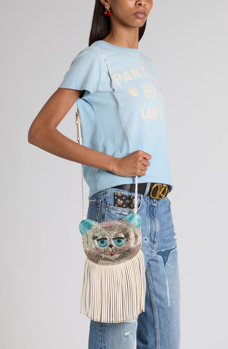 Valentino Garavani Le Chat De La Maison Shoulder Bag, Alternate, color, Ivory Multi