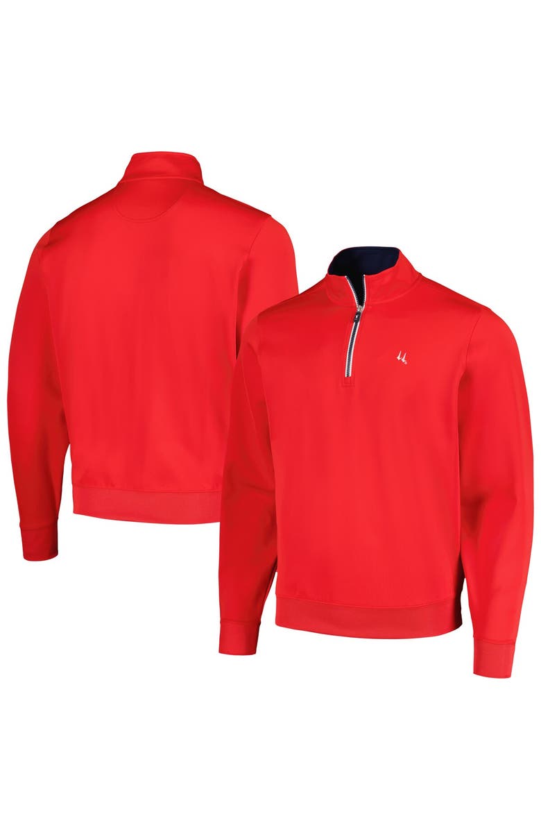 Fairway & Greene Men's Fairway & Greene Cardinal Churchill Downs Caves Quarter-Zip Top, Main, color,