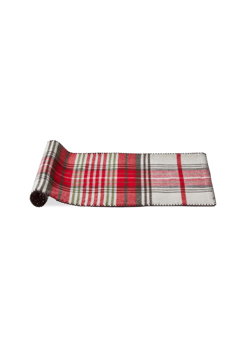 tag Sno Plaid Table Runner for Christmas - Multicolor Cotton, Main, color, Multicolored