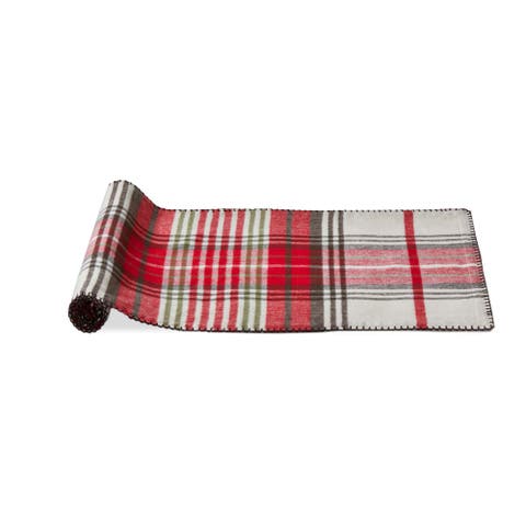 Sno Plaid Table Runner for Christmas - Multicolor Cotton