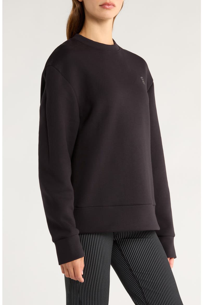 Focus Tech Crewneck Sweatshirt, Alternate, color, BLACK