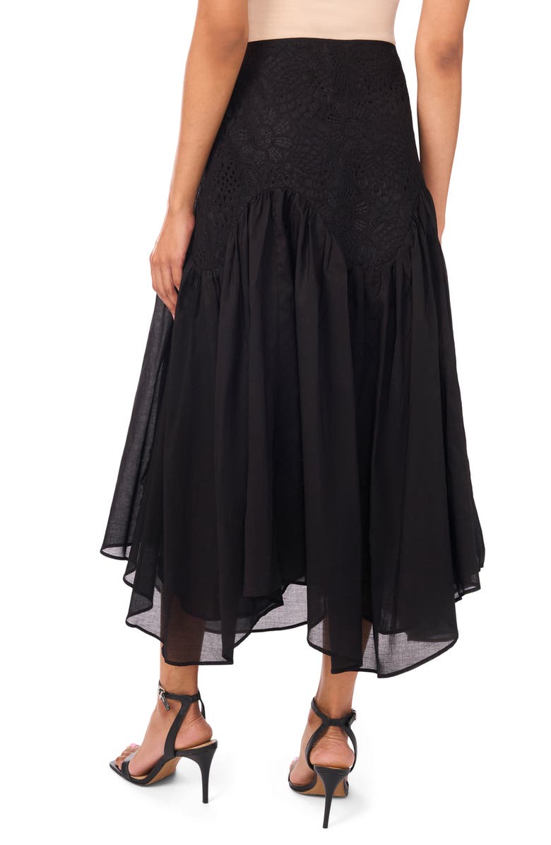 Parker The Jamie Lace Skirt, Alternate, color, Rich Black
