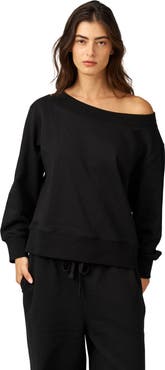 Gottex Beach Life Cozy Coast Airport Off the Shoulder Sweatshirt
