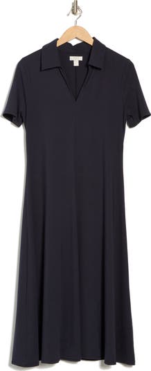 Short Sleeve Knit Polo Dress