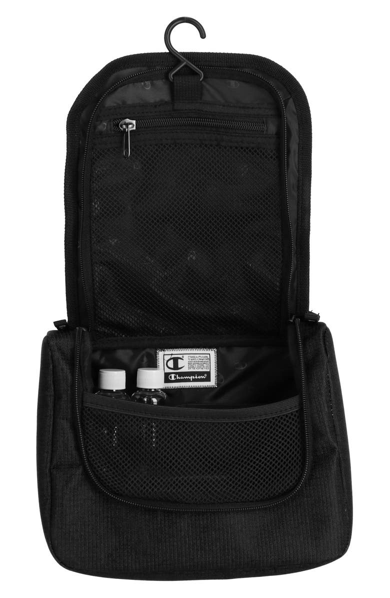 Champion Defend Ripstop Nylon Wash Kit, Alternate, color, True Black