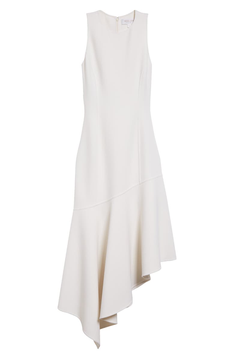 Michael Kors Collection Asymmetric Draped Sleeveless Sheath Dress, Alternate, color, Ivory