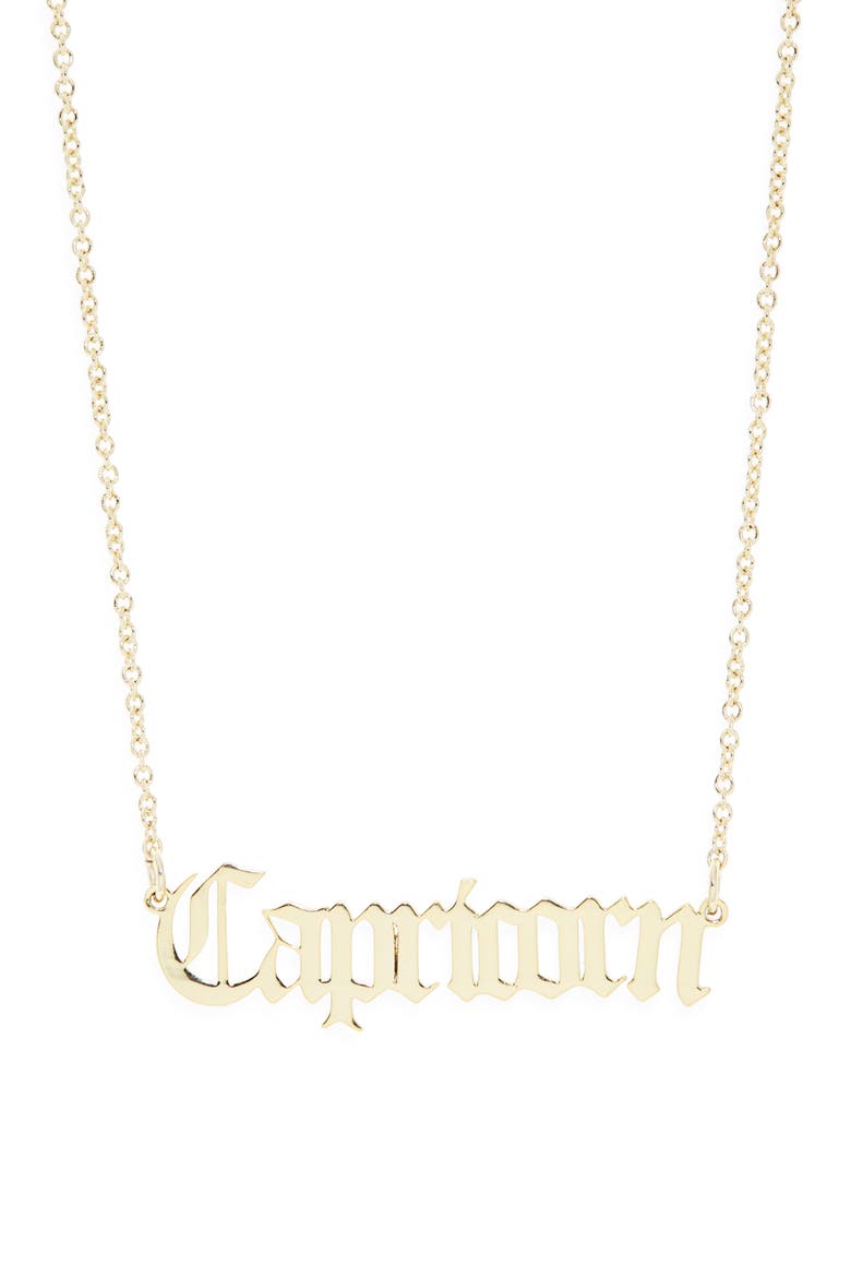 Zodiac Pendant Necklace, Main, color, GOLD - CAPRICORN