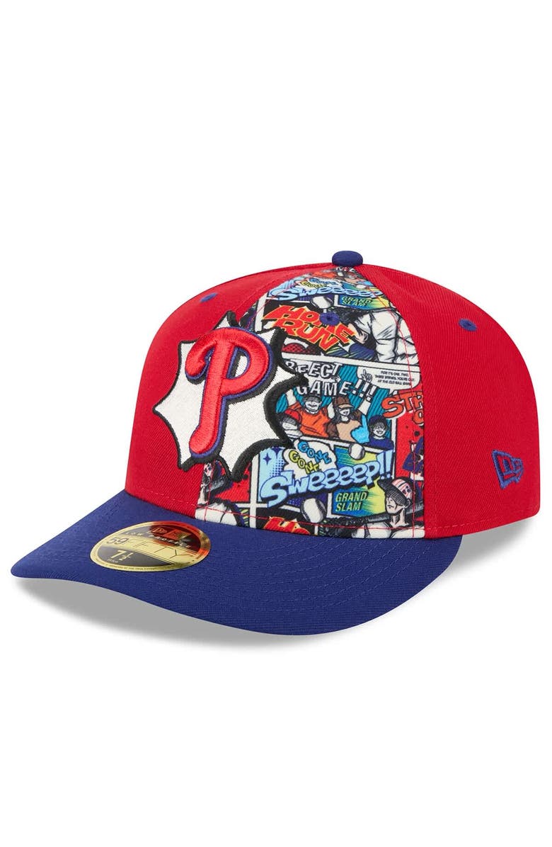 New Era Men's New Era Red/Royal Philadelphia Phillies 2025 MLB Diamond Hero Edition Low Profile 59FIFTY Fitted Hat, Main, color, Red