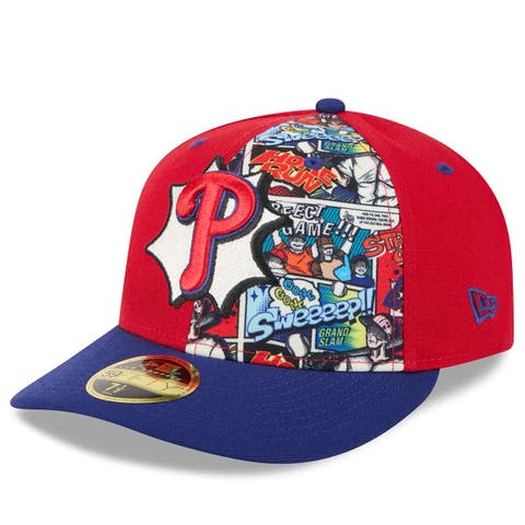 Men's New Era Red/Royal Philadelphia Phillies 2025 MLB Diamond Hero Edition Low Profile 59FIFTY Fitted Hat