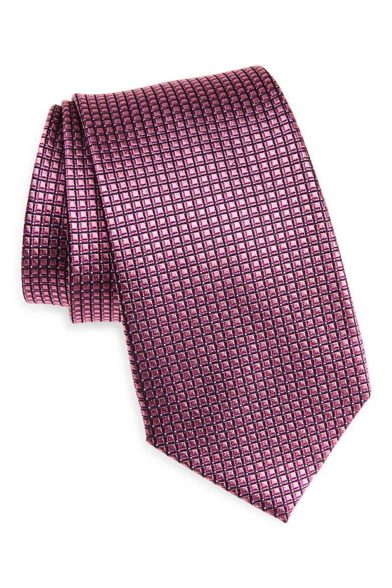 Textured Silk Tie, Main, color, PINK