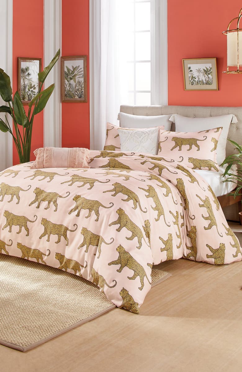 Peri Home Catwalk Leopard Comforter & Sham Set, Main, color,
