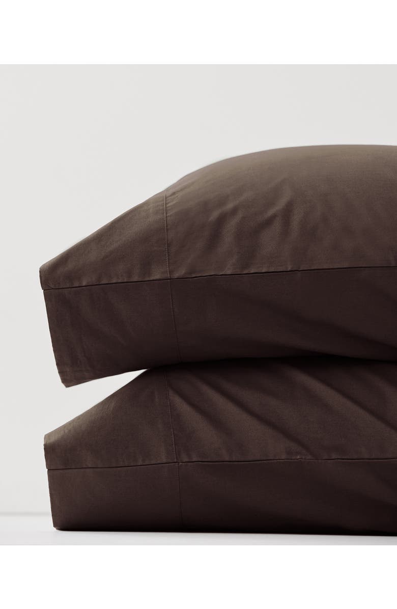 Pact Organic Cool-Air Percale Pillowcase 2-Pack, Main, color, French Roast