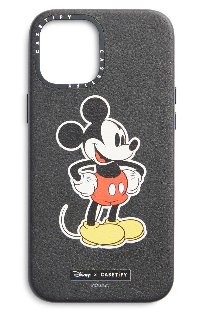 CASETiFY Disney x CASETiFY Biodegradable Leather Mickey iPhone Case, Main, color, 