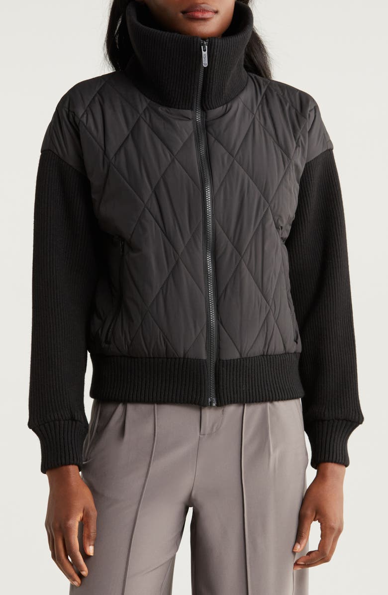 Zella Hybrid Zip Front Jacket, Alternate, color,