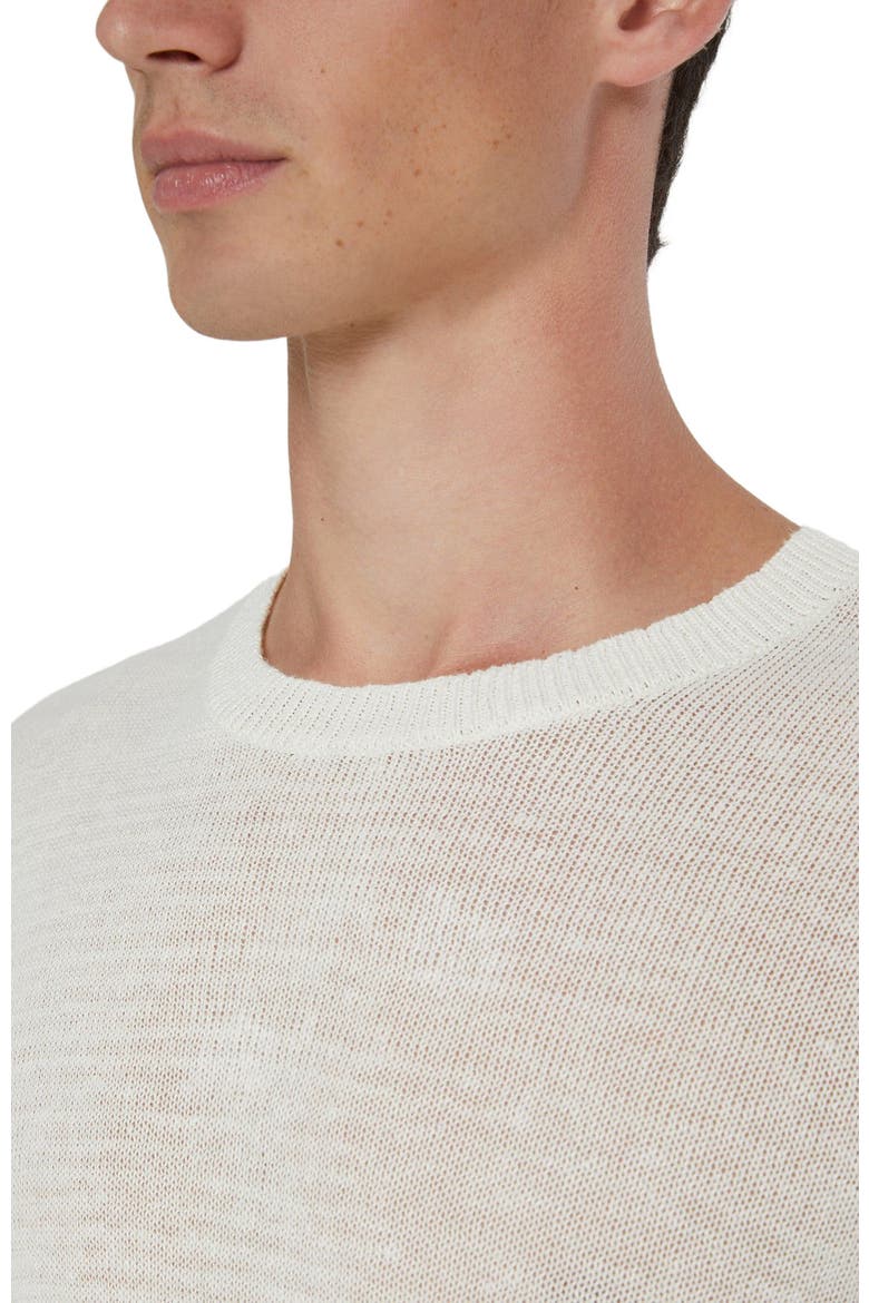 Kevin Crewneck Linen Sweater, Alternate, color, WHITE