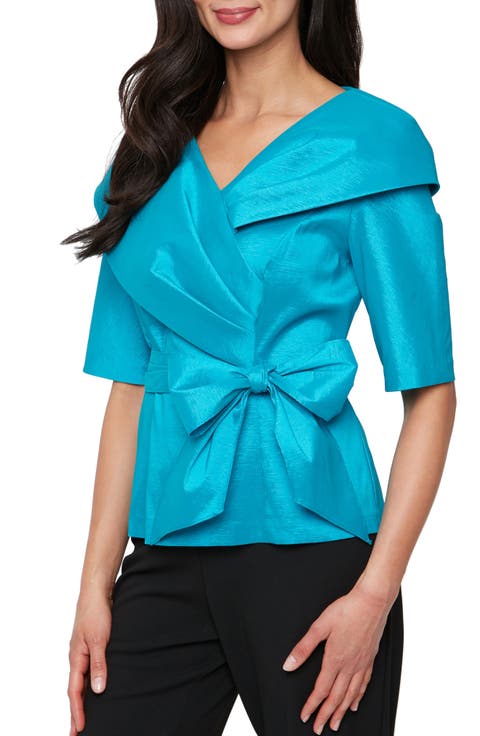 Tie Side Faux Wrap Top