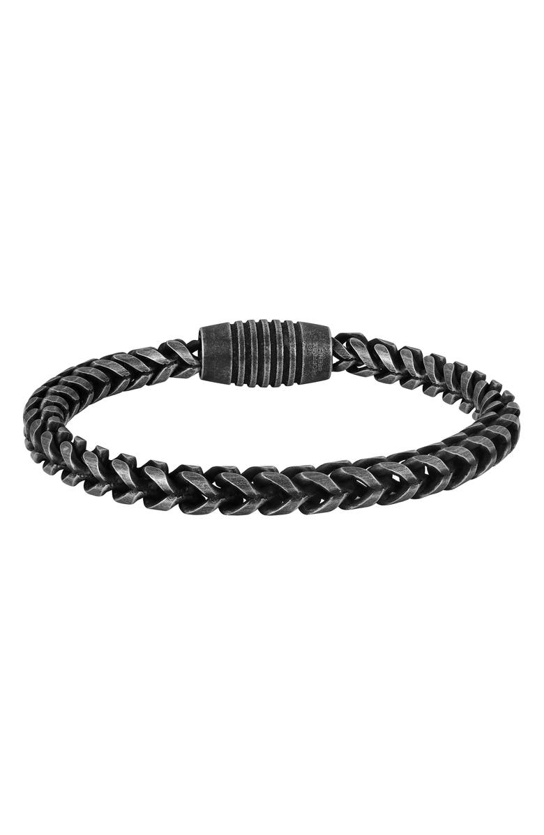 GEOFFREY BEENE Men's Franco Chain Bracelet, Alternate, color, Black