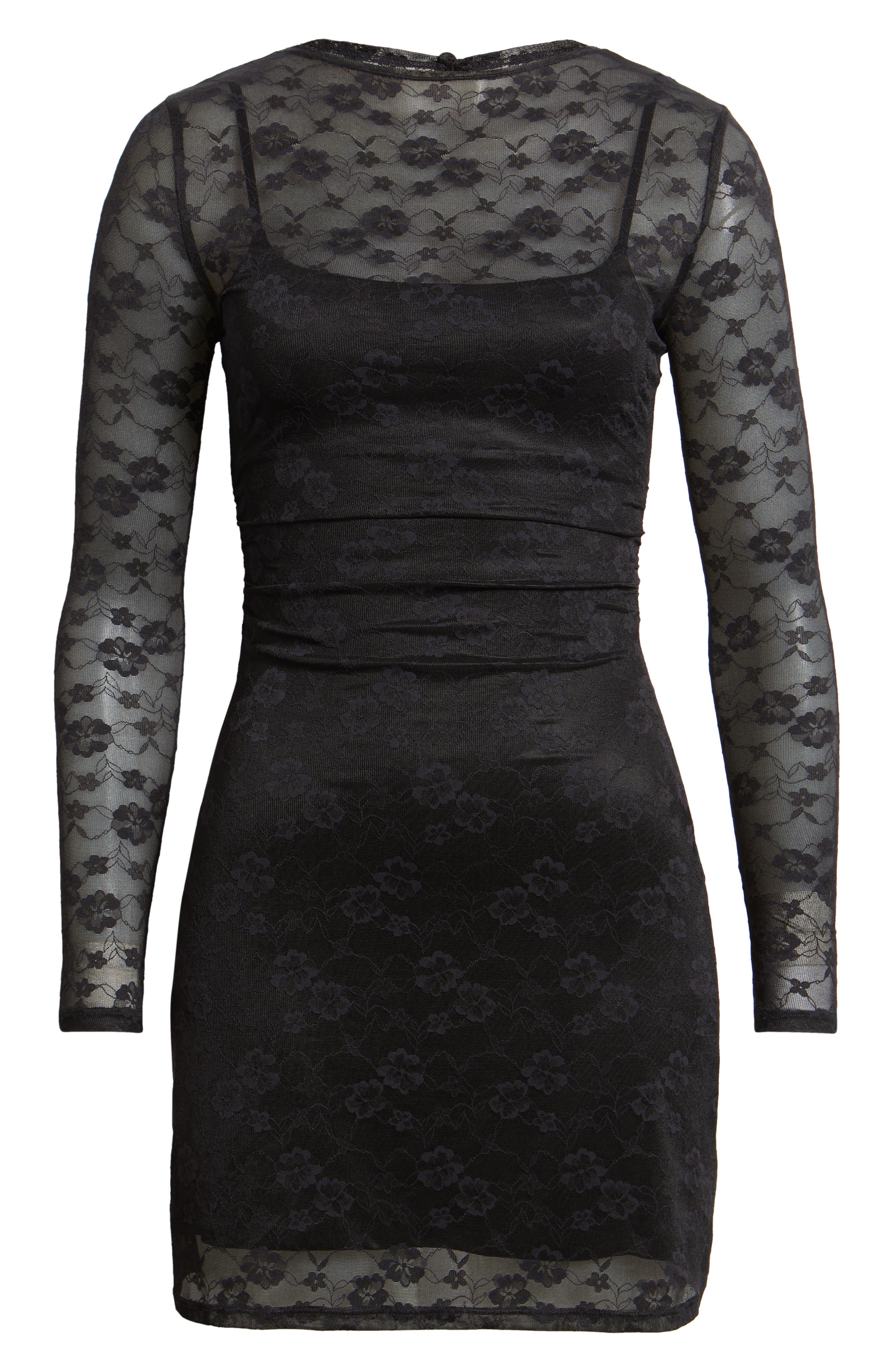lace bodycon dress nordstrom Edikted Women's Sheer Lace Built In Bodysuit Midi Dress