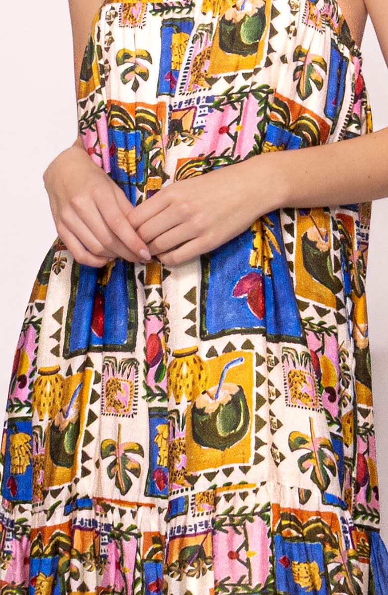 MELLODAY Trapeze Maxi Sundress, Alternate, color, Multi Patchwork