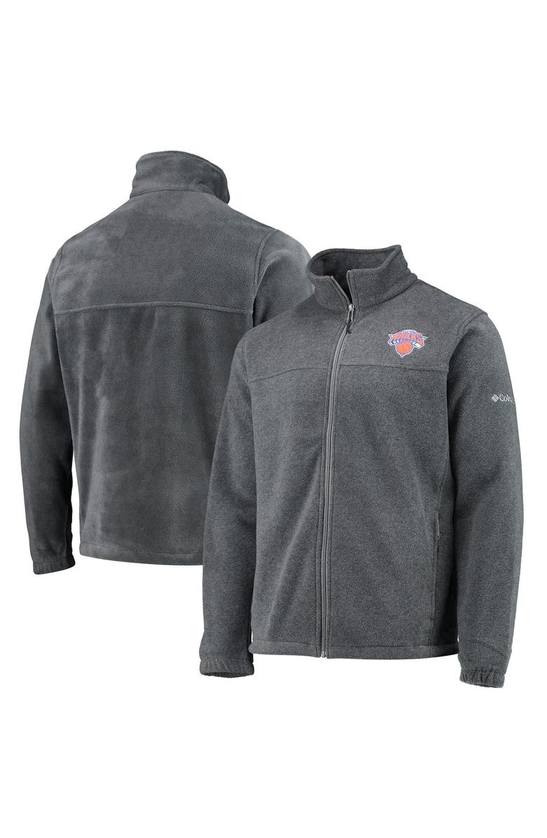 Columbia Men's Columbia New York Knicks Heathered Charcoal Flanker Full-Zip Jacket, Main, color, 