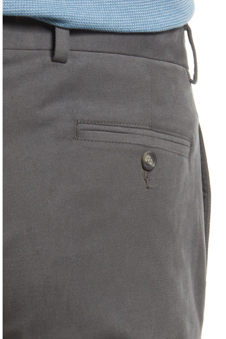 Charleston Khakis Flat Front Brushed Stretch Twill Pants, Alternate, color, GREY