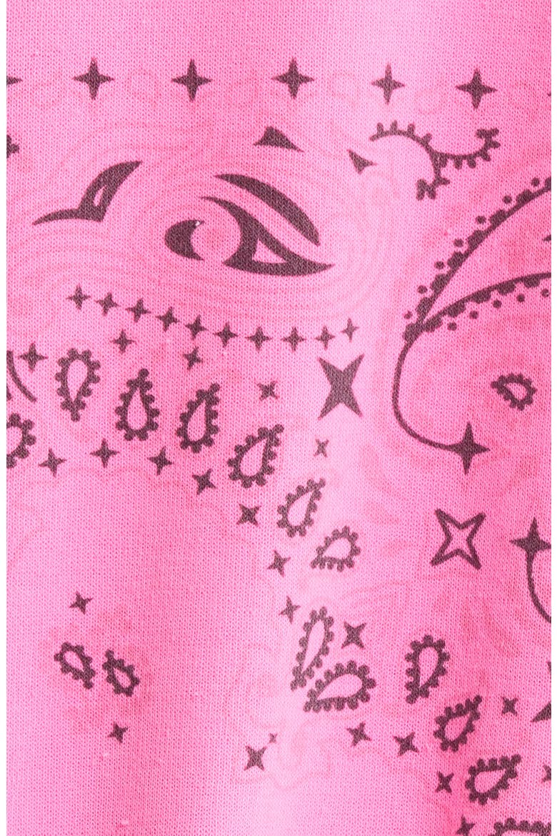 Bandana Graphic Hoodie, Alternate, color, NEON PINK