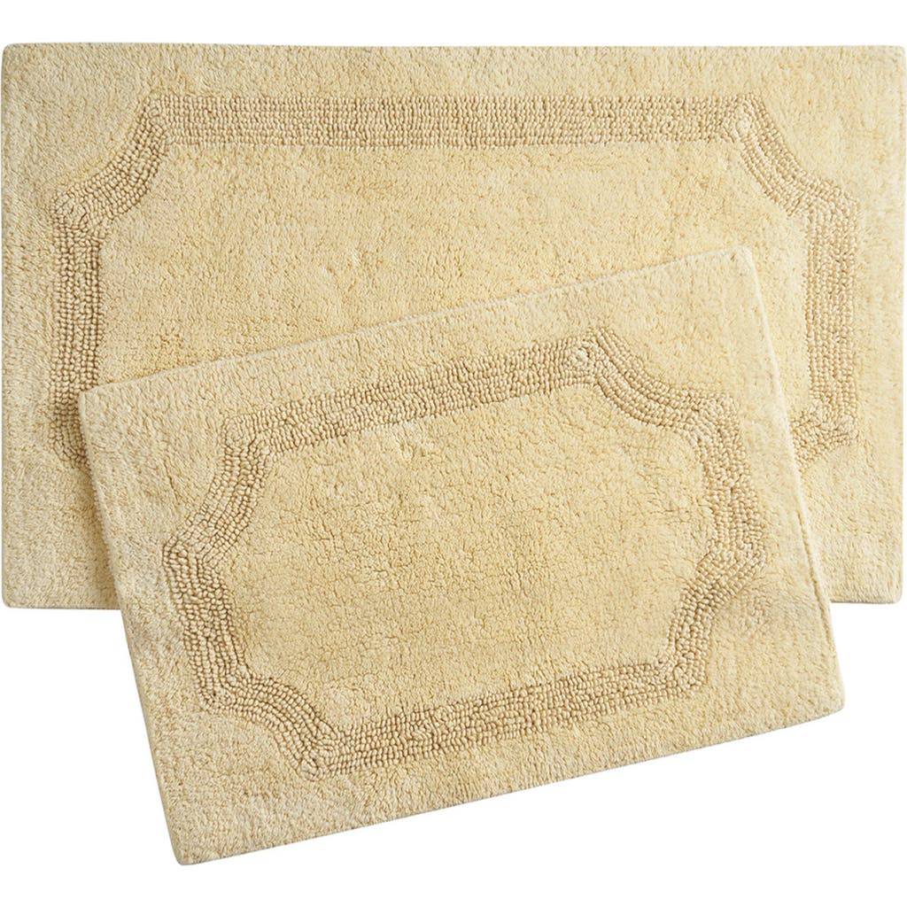 Laura Ashley Reversible Cotton Bath Rug In Yellow