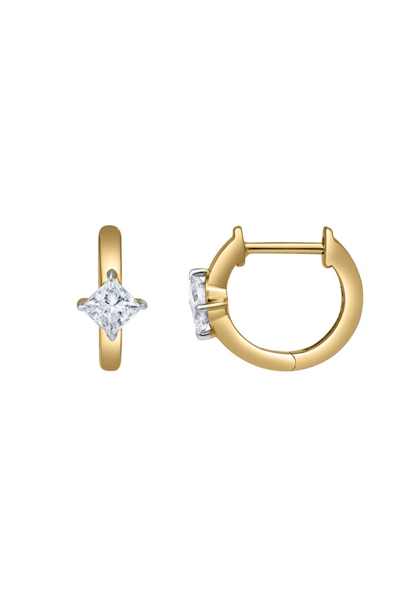 Princess Charm 14K Gold Lab Grown Diamond Huggies - 0.75 ct, Main, color, 14K Yellow Gold
