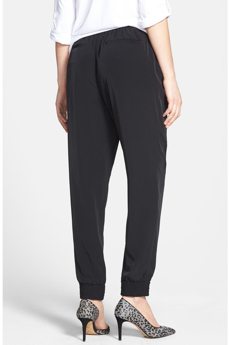 Zip Detail Track Pants, Alternate, color, BLACK