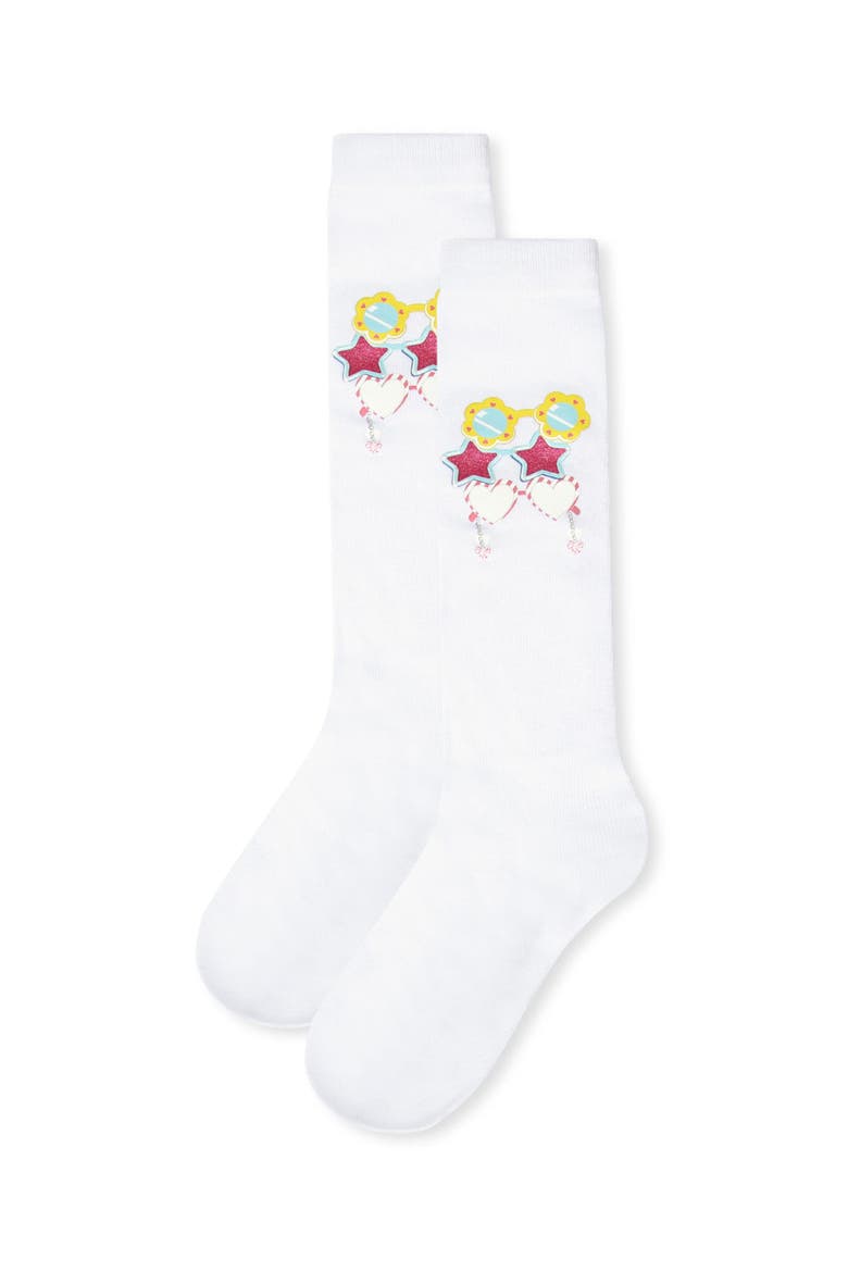 Sunglass Envy Knee High Socks, Alternate, color, White