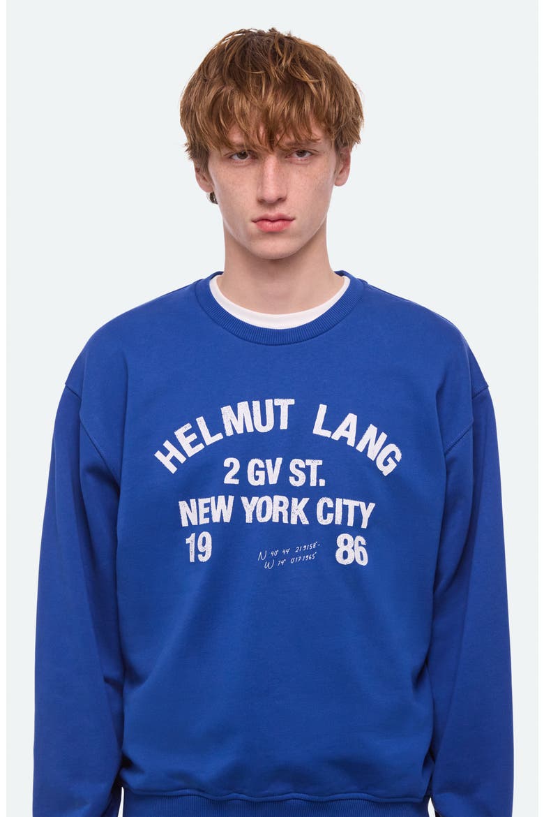 Varsity Cotton French Terry Crewneck Sweatshirt, Alternate, color, ROYAL BLUE